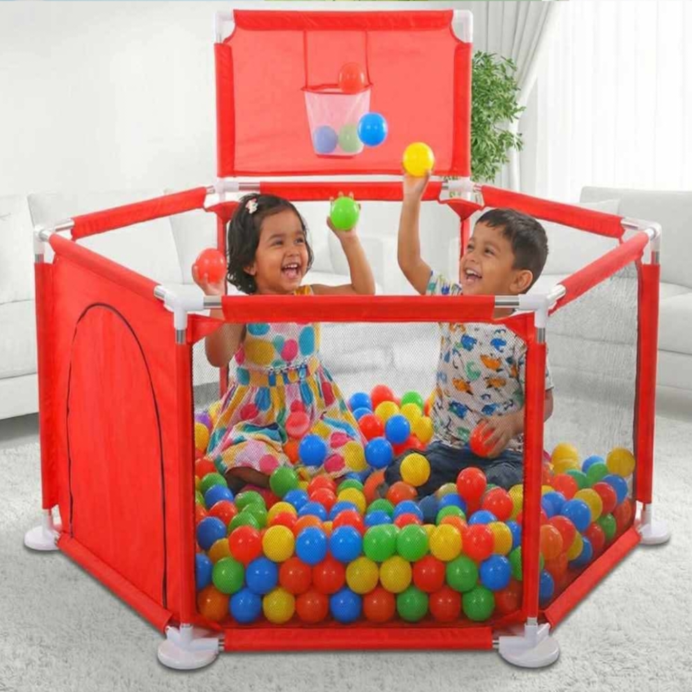 6 Surface 146CM Elephant Baby Playpens Children Place Fence Kid Activity Gear Safety Protection Toddler Fence with 50 Balls