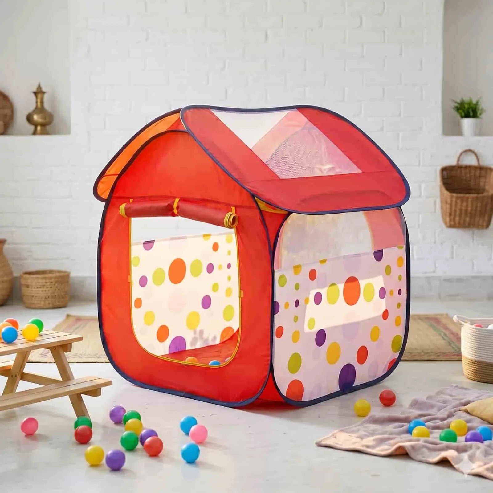 Ball Print Kureghor Kids Tent House – 100 Balls Free