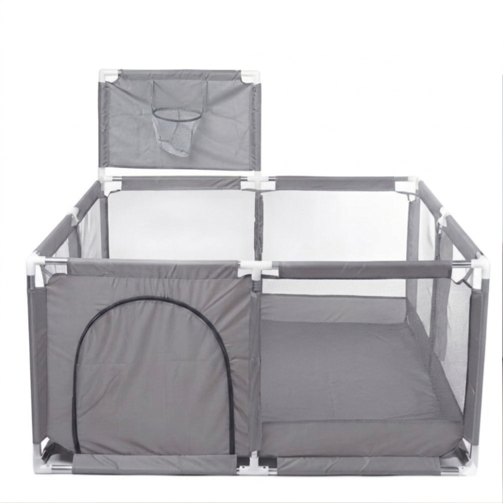 Baby Playpen 4×4 Feet Basket with 50 Balls & Waterproof Foam Mat