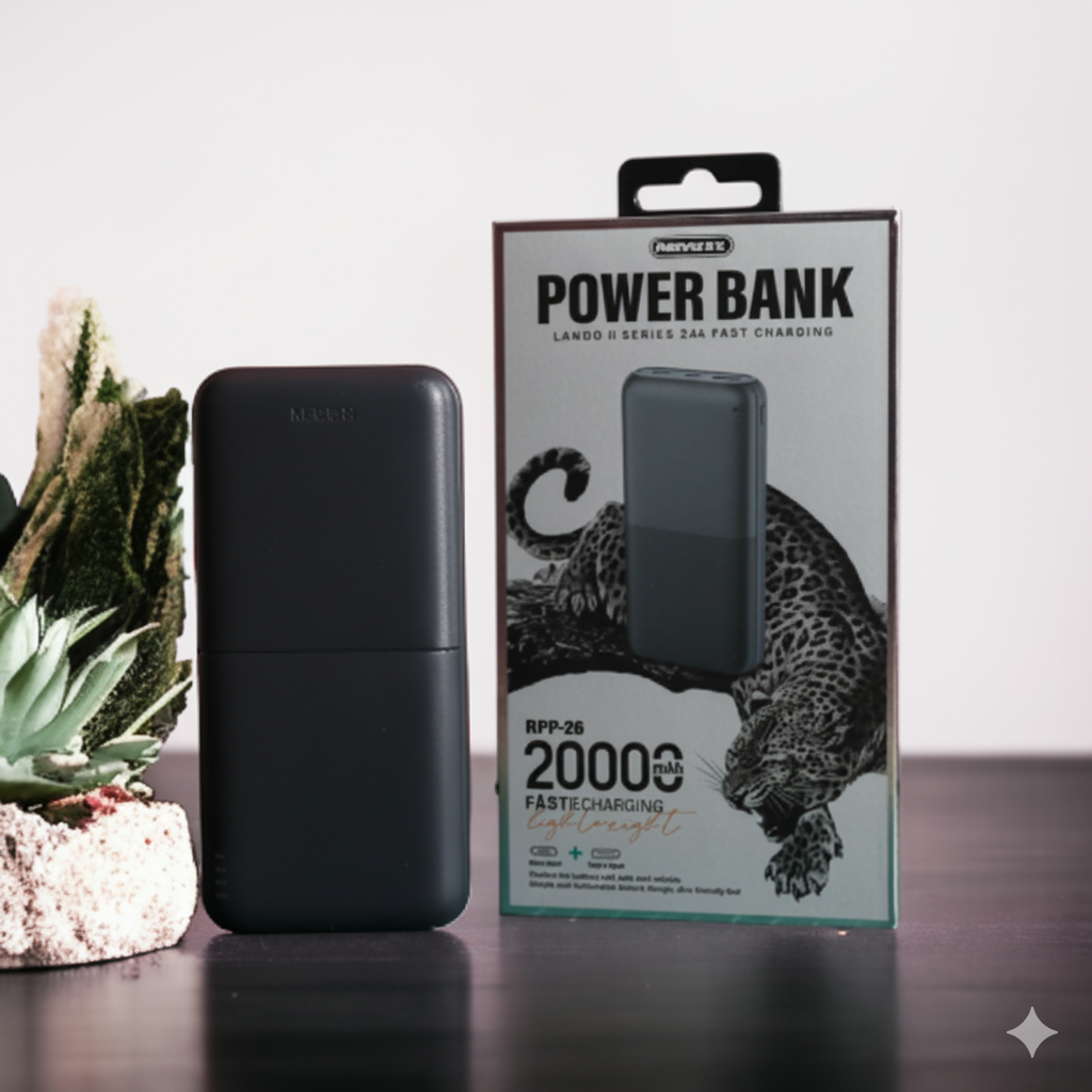 Remax RPP-26 20000mAh Powerbank 2 Inputs Type
