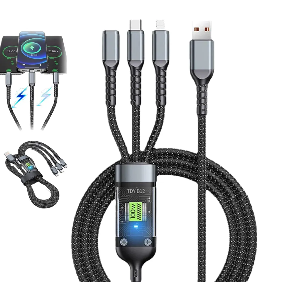 Moxx MDC-3C 3 in 1 120 Watt 100 mm Fast Charging cable