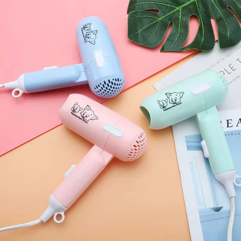 Cartoon Fashion Hair Dryer for Children/Students/Dormitories/Travel Portable Foldable 2-speed Home Hair Dryer