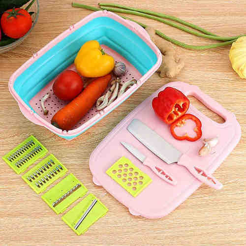 9-in-1 Foldable Silicon Chopping Board set