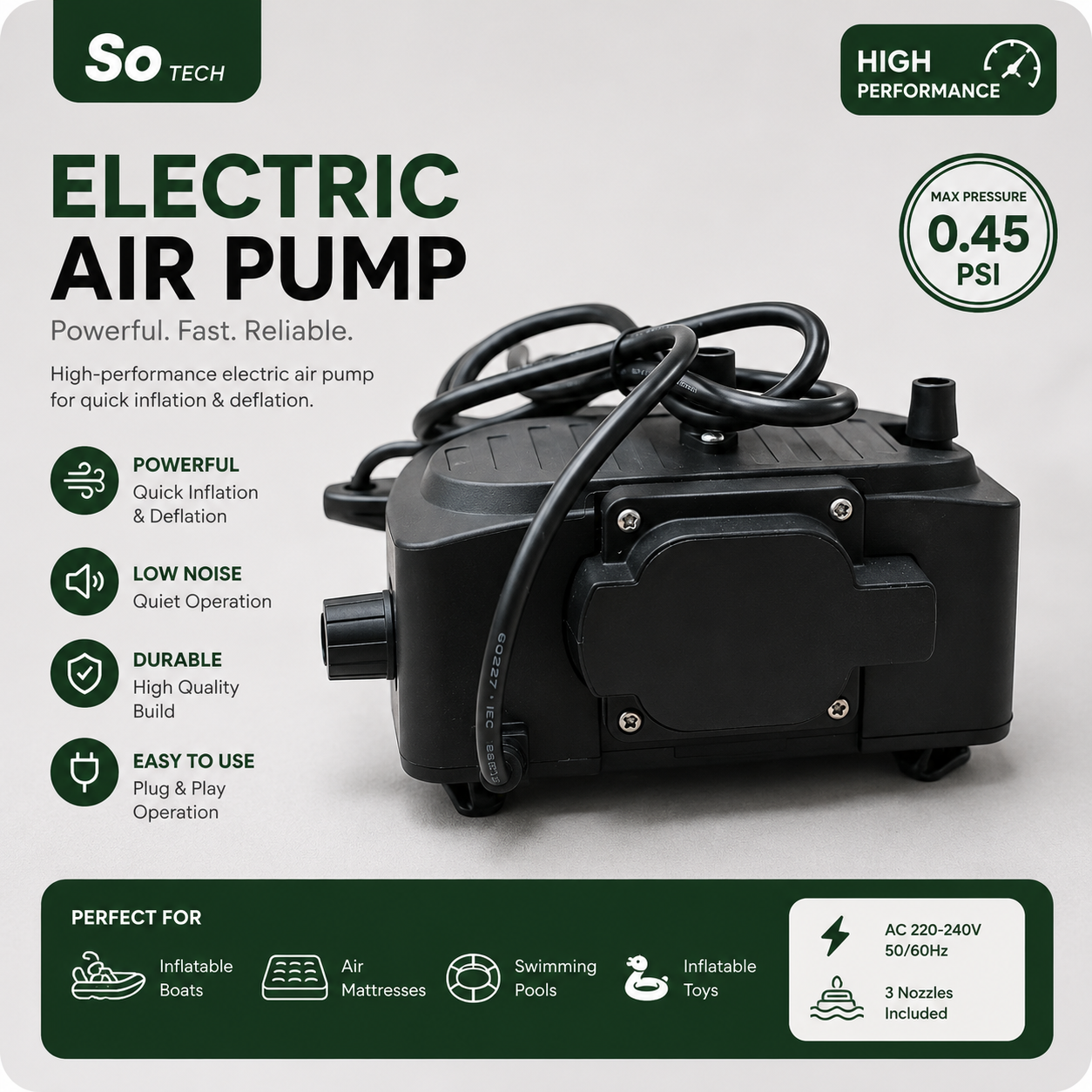 Super Speed TX-6000G++++ High Pressure Gas & Air Pump | Adjustable Mini Compressor