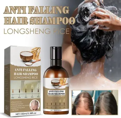 Rice Water Hair Care Shampoo – Hair Fall Control, Dandruff Removal, Volume Boost, Regrowth & Thickening Formula